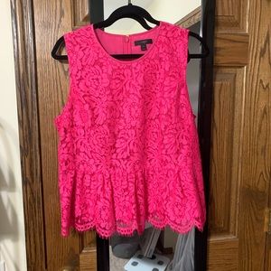 Jcrew peplum lace top